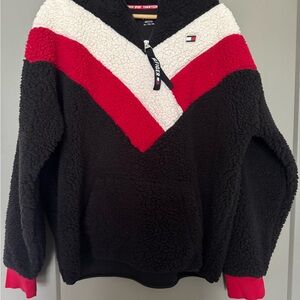 Tommy Hilfiger Sport Black and White Sherpa Jacket